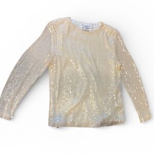 Jeanette for St Martin Sequin Long Sleeve Top